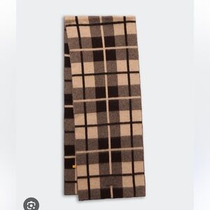 NWT Guest in Residence Plaid Big Scarf in Burnt Cocoa/Dune